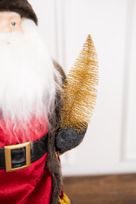 19” Santa Figure with Stars & Tree