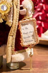 21" Elegant Vintage Santa With Plaque