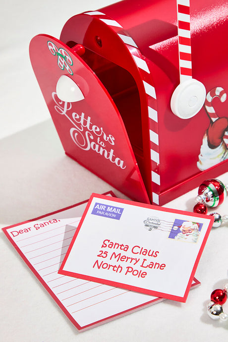 10" Santa's Enchanted Mailbox - Red