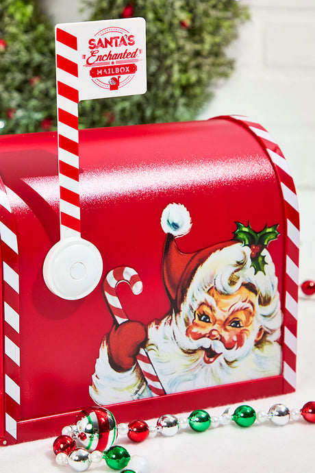 10" Santa's Enchanted Mailbox - Red