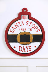 16" x 19" "Santa Stops Here" Wall Decor
