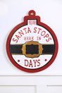16" x 19" "Santa Stops Here" Wall Decor