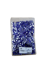 Small Bag Glue On Rhinestones Sapphire Flat Back Rhinestone Fabric - Sapphire, Flat Back, Loose Rhinestones (Small Bag)