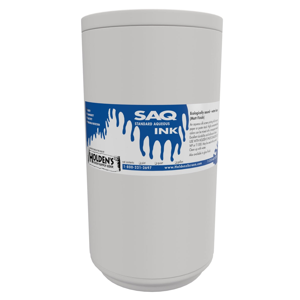 SAQ Poster Printing Ink Water-Based Fabric - Matte Finish, Paper & Card Stock, Eco-Friendly, Non-Toxic (8oz)