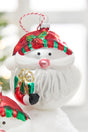 5" Santa Head Glass Ornament