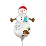 Foil Balloon Satin Woodland Snowman Mini Shape