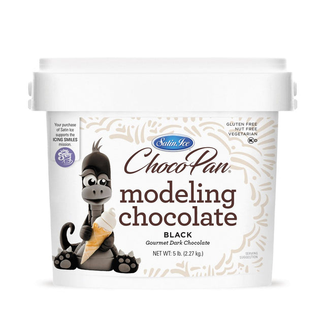 Satin Ice ChocoPan Black Modeling Chocolate, 5 Lb