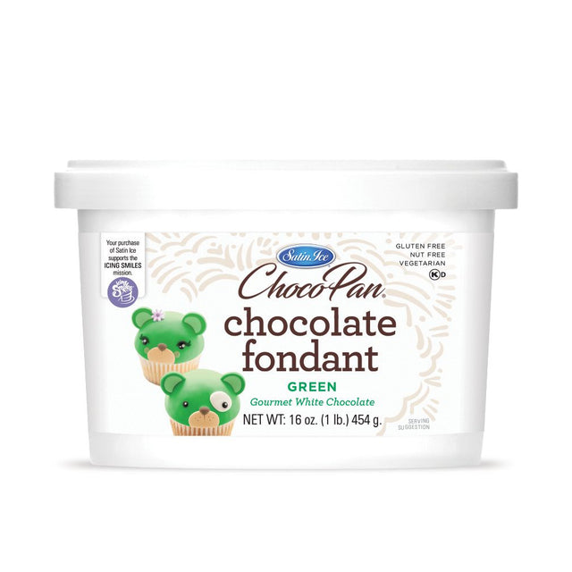 Satin Ice ChocoPan Green Covering Chocolate, 1 Lb