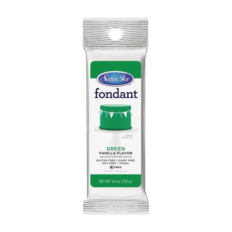Satin Ice Green Vanilla Fondant, 4 Ounce