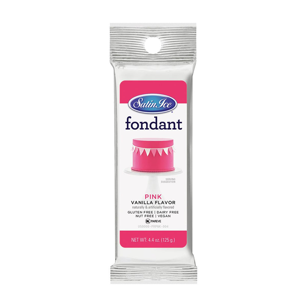 Satin Ice Pink Vanilla Fondant, 4 Ounce