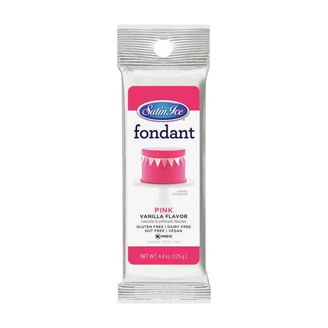 Satin Ice Pink Vanilla Fondant, 4 Ounce