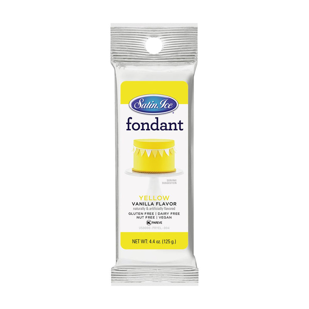 Satin Ice Yellow Vanilla Fondant, 4 Ounce