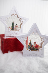 10.5 Inch Spinning Lighted Christmas Water Globe Star