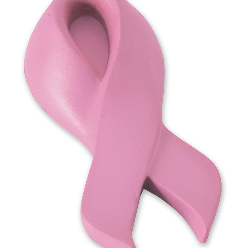 Pink Breast Cancer Awareness Ribbon Shape Stress Ball