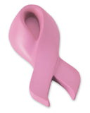 Pelota antiestrés con forma de lazo rosa para concienciación sobre el cáncer de mama
