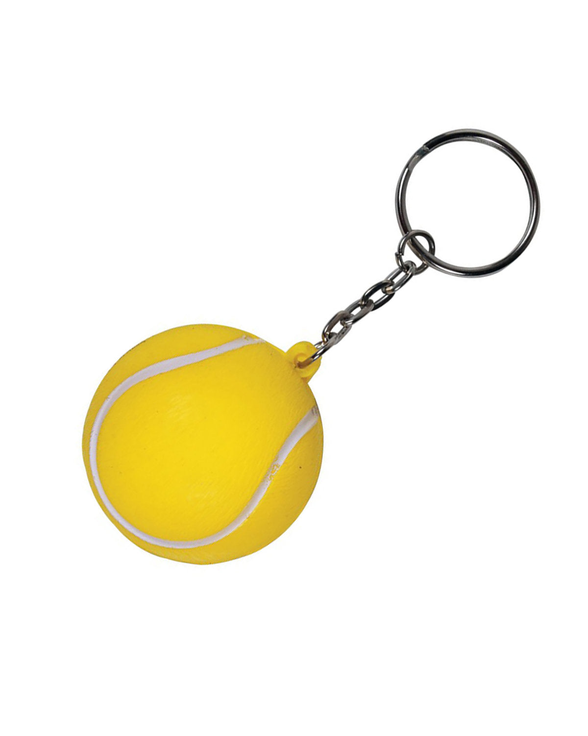 Tennis Ball Shape Stress Ball Keychain