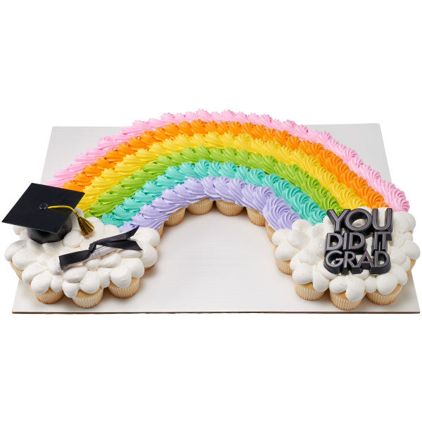 Graduation Diploma with Black Ribbon Layon Cake - 24 toppers
