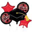 Graduation Balloon Bouquet Red