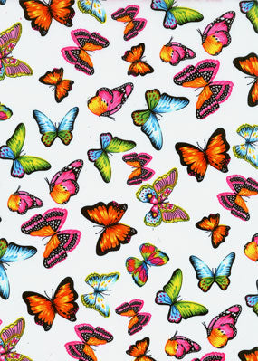 Hologram Polyester Spandex Butterfly Fabric 60"