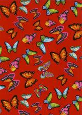 Hologram Polyester Spandex Butterfly Fabric 60"