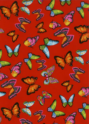 Hologram Polyester Spandex Butterfly Fabric 60"