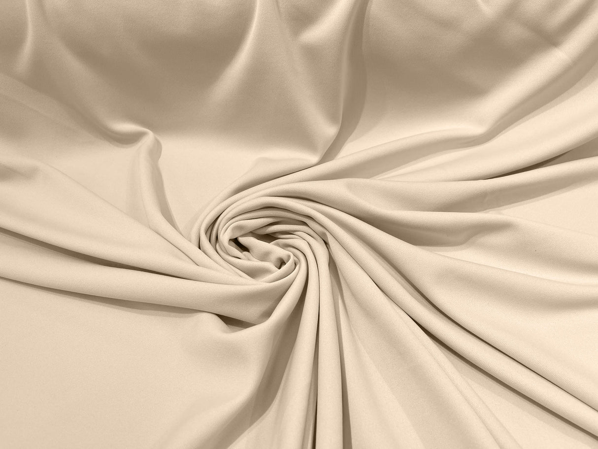 Scuba Double Knit Polyester Fabric - Solid Color, 58/60" Width, 180 GSM (1 Yard)