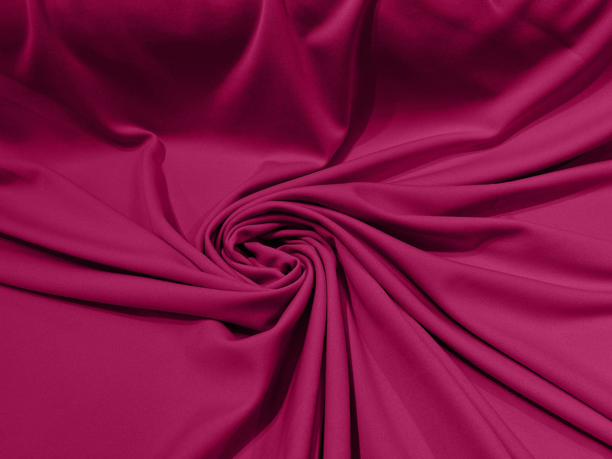 Scuba Double Knit Polyester Fabric - Solid Color, 58/60" Width, 180 GSM (1 Yard)