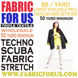 Techno Scuba Polyester Spandex Fabric - 16 Color Set A, 58"/60" Wide