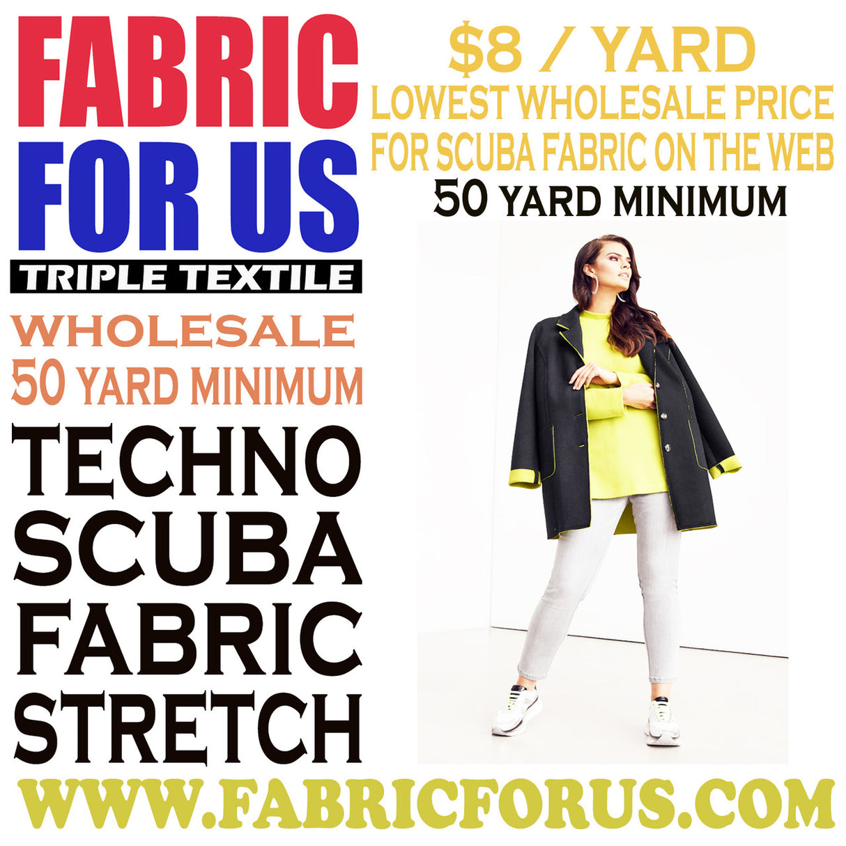 Techno Scuba Polyester Spandex Fabric - Stretch, 58"/60" Wide, 16 Color Set D