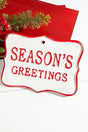 10" x 7" Season's Greetings Metal Sign