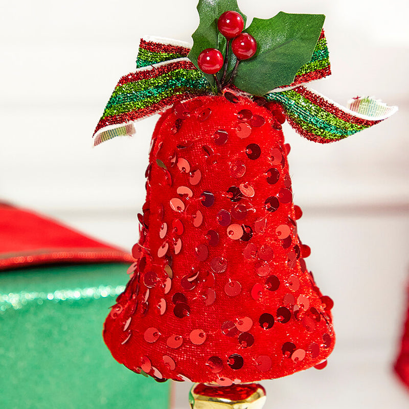 7 Inch Sequin Bell Ornament