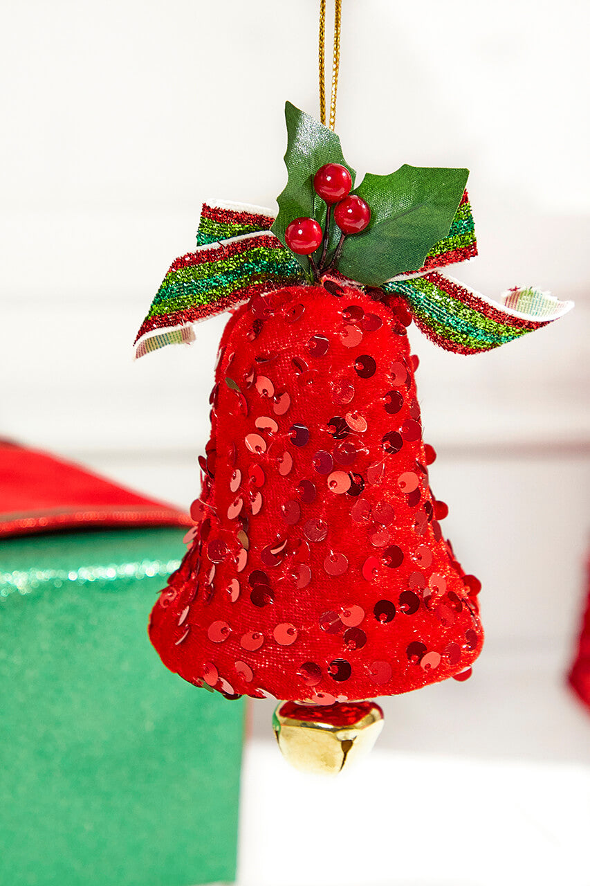 7" Sequin Bell Ornament