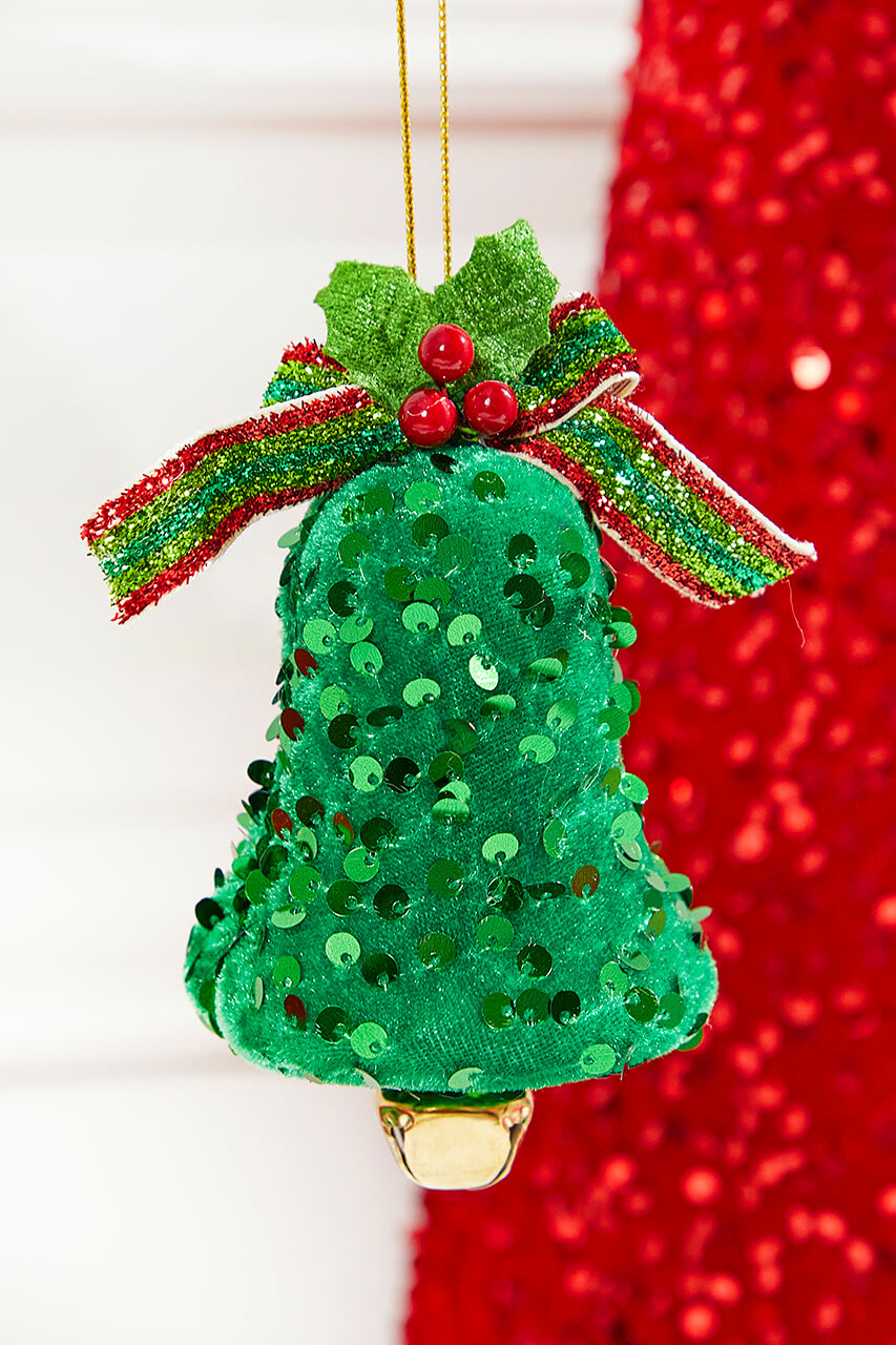 7" Sequin Bell Ornament