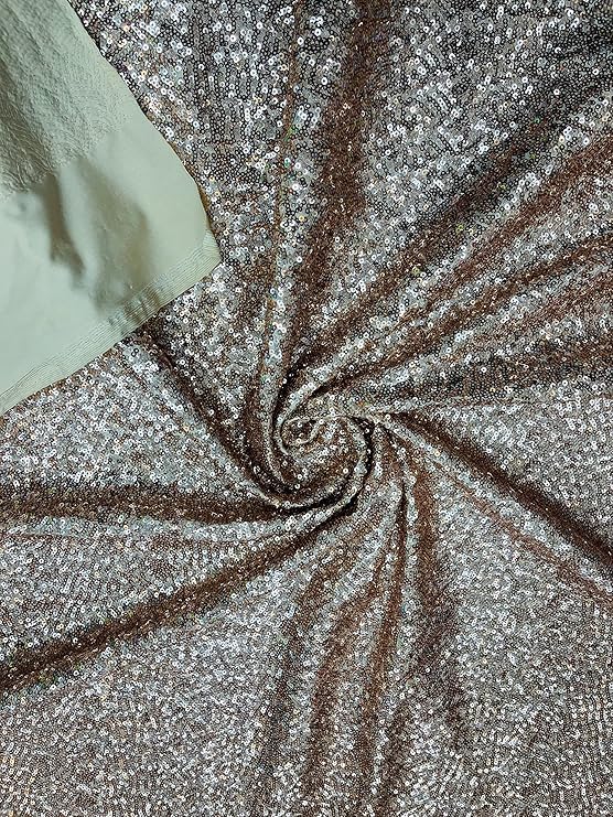 Sequin Spandex Fabric - Iridescent Mini Glitz Sequins, 54" Width (1 Yard)