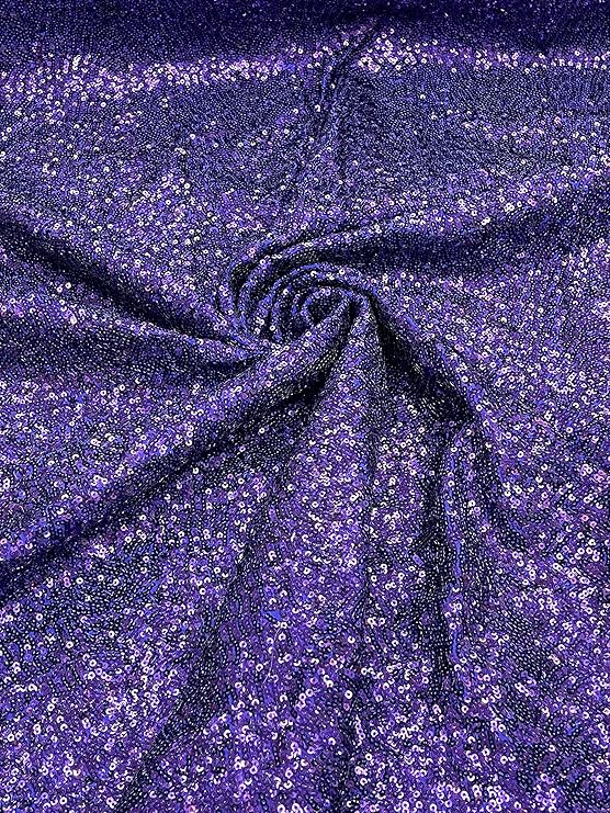 Sequin Spandex Fabric - Iridescent Mini Glitz Sequins, 54" Width (1 Yard)