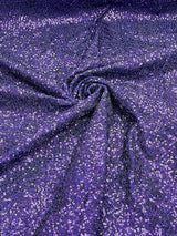 Sequin Spandex Fabric - Iridescent Mini Glitz Sequins, 54" Width (1 Yard)