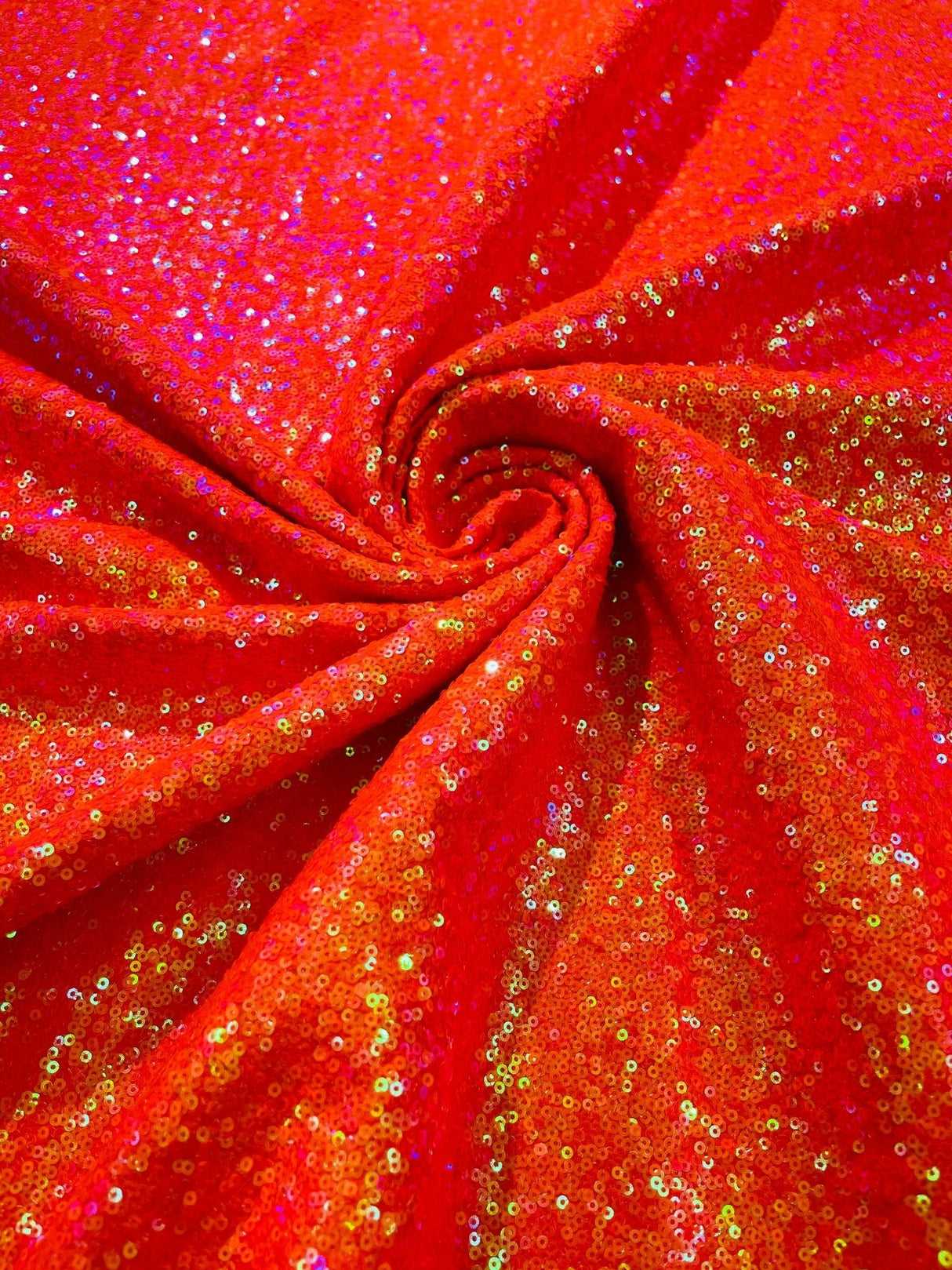 Sequin Spandex Fabric - Iridescent Mini Glitz Sequins, 54" Width (1 Yard)