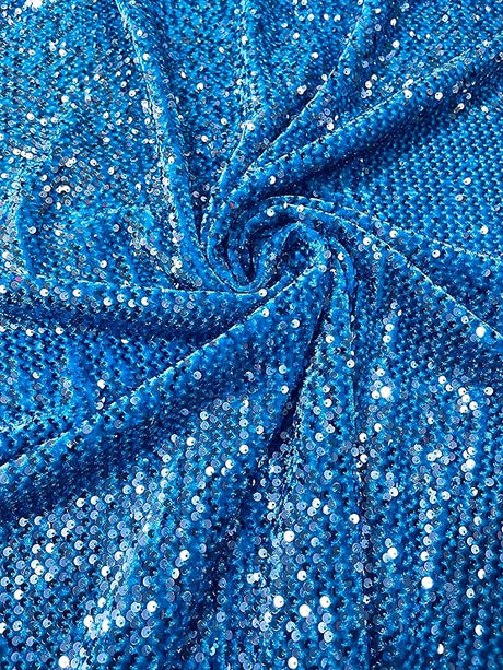 Sequin Spandex Fabric - Iridescent Mini Glitz Sequins, 54" Width (1 Yard)