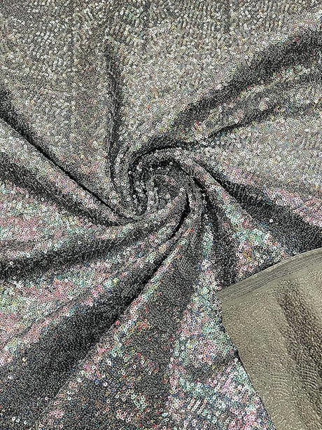 Sequin Spandex Fabric - Iridescent Mini Glitz Sequins, 54" Width (1 Yard)