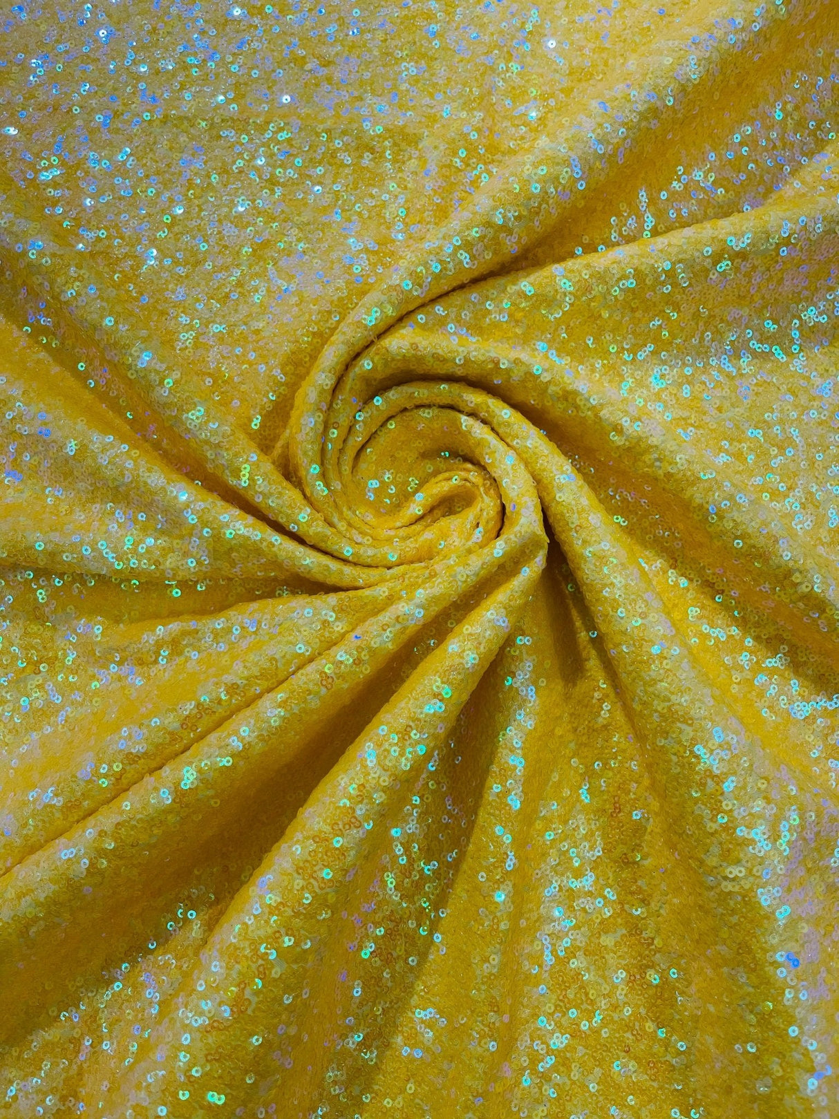 Sequin Spandex Fabric - Iridescent Mini Glitz Sequins, 54" Width (1 Yard)