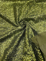 Sequin Spandex Fabric - Iridescent Mini Glitz Sequins, 54" Width (1 Yard)