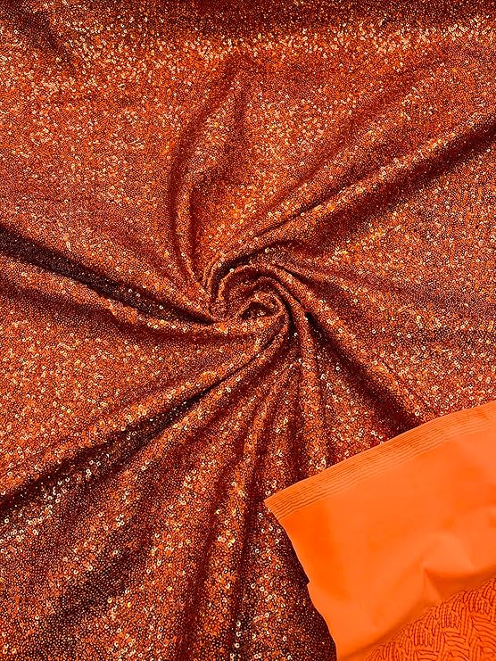 Sequin Spandex Fabric - Iridescent Mini Glitz Sequins, 54" Width (1 Yard)