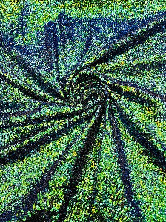 Sequin Spandex Fabric - Iridescent Mini Glitz Sequins, 54" Width (1 Yard)