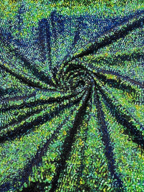 Sequin Spandex Fabric - Iridescent Mini Glitz Sequins, 54" Width (1 Yard)
