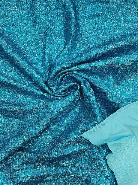 Sequin Spandex Fabric - Iridescent Mini Glitz Sequins, 54" Width (1 Yard)