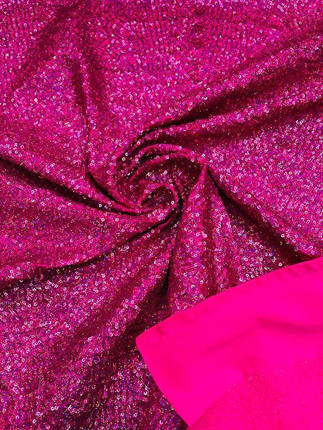 Sequin Spandex Fabric - Iridescent Mini Glitz Sequins, 54" Width (1 Yard)