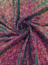 Sequin Spandex Fabric - Iridescent Mini Glitz Sequins, 54" Width (1 Yard)