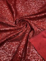 Sequin Spandex Fabric - Iridescent Mini Glitz Sequins, 54" Width (1 Yard)