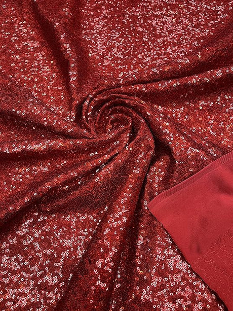 Sequin Spandex Fabric - Iridescent Mini Glitz Sequins, 54" Width (1 Yard)