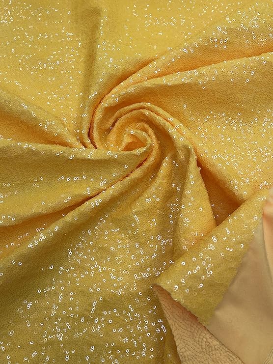 Sequin Spandex Fabric - Iridescent Mini Glitz Sequins, 54" Width (1 Yard)